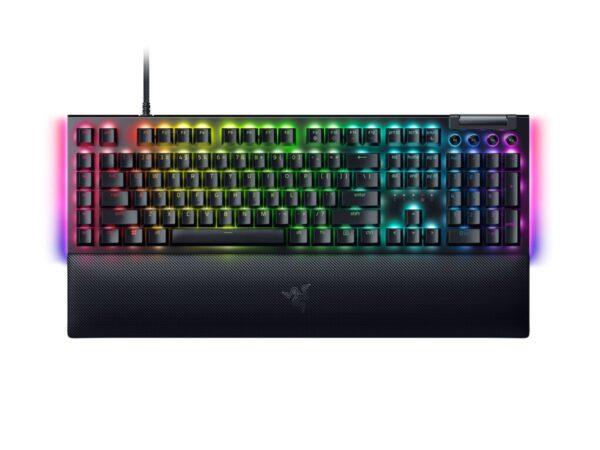 RAZER BLACKWIDOW V4 – RGB GAMING MECHANICAL KEYBOARD – UNDERGLOW LED – MACRO – GREEN CLICKY SWITCHES