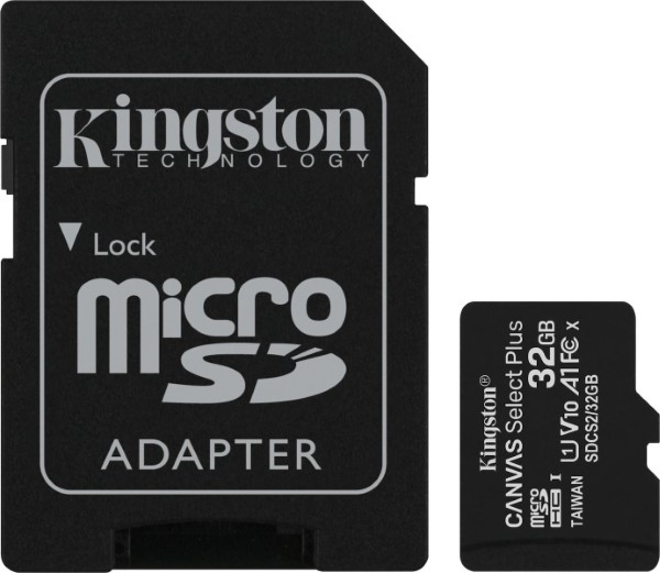 KINGSTON MICRO SDHC 32GB CANVAS SELECT PLUS PLUS ADAPTER SDCS2/32GB