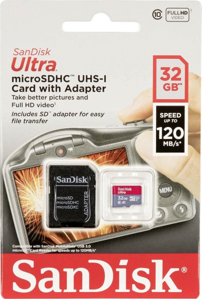 SANDISK MICROSD 32GB ULTRA 120MB SDHC