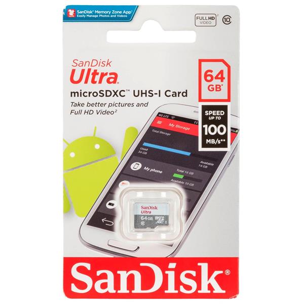 SANDISK ULTRA LITE MICROSDXC 64GB 100MB/S  SDSQUNR-064G-GN3MN