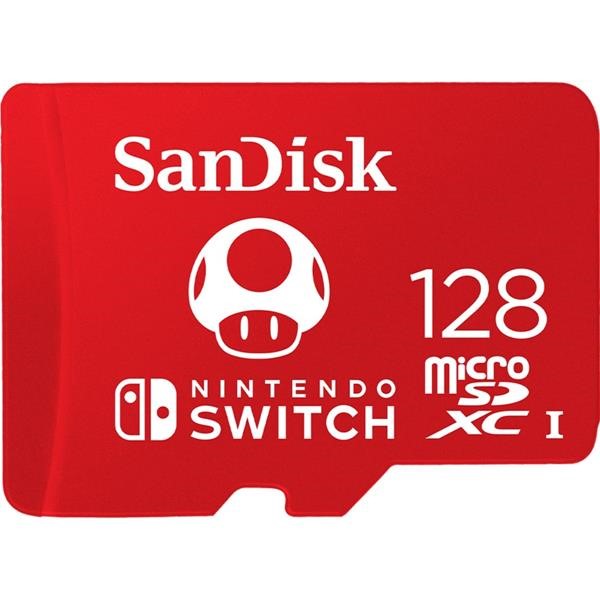SANDISK NINTENDO SWITCH 128 GB MICROSDHC, MEMORY CARD  RED, UHS-I U3, V30