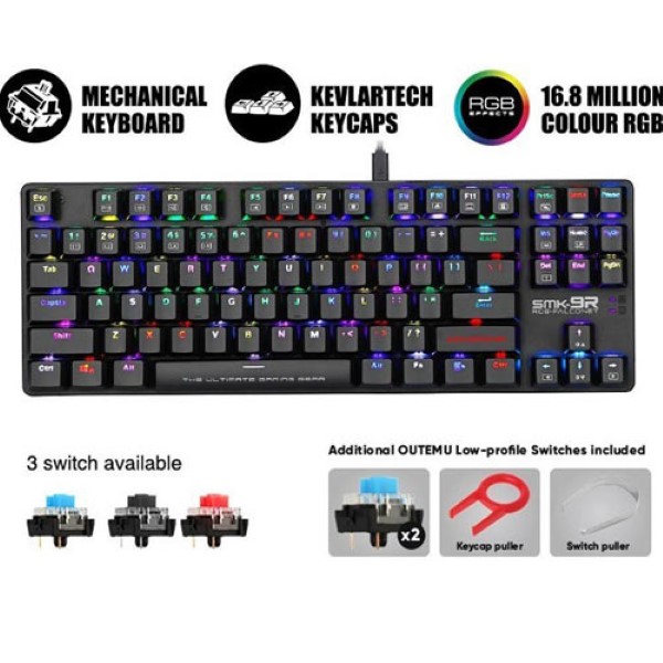 ARMAGGEDDON MECHANICAL LOW PROFILE KEYBOARD RGB FALCONET BLUE