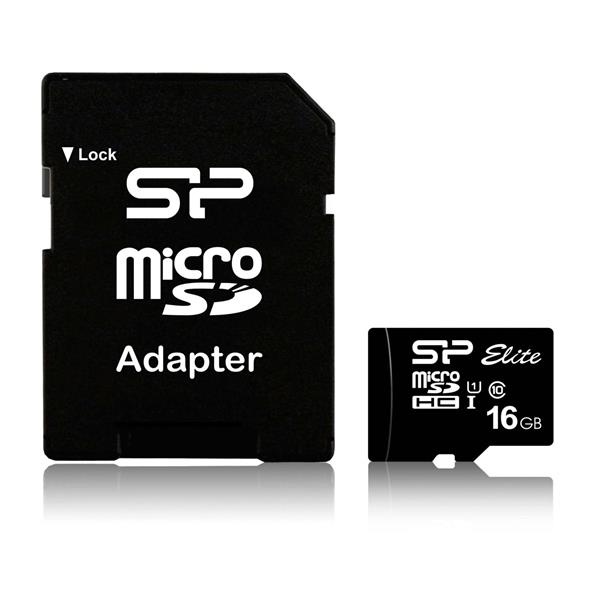 SILICON POWER ELITE UHS-I   16GB MICROSDHC AD. SP016GBSTHBU1V10SP