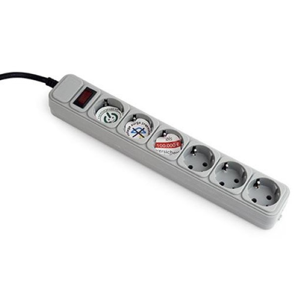 GEMBIRD SURGE PROTECTOR 6 SOCKETS 1,8M