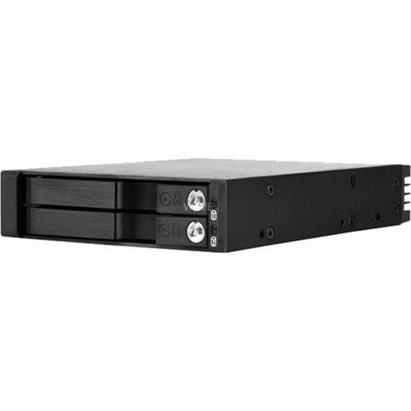 SILVERSTONE SST-FS202B, FRAMES 2.5 "INTERNAL 3.5" EXTERNAL ALUMINUM HOUSING, FRONT PLATE WITH PLASTIC BUTTONS BLACK
