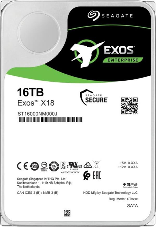 SEAGATE 16TB ST16000NM000J 7200 SA3 EXOS X18