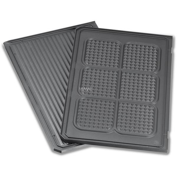 STEBA GRILL PLATE DOWN FLUTED / WAFFLE PATTERN  ANTHRACITE, FOR CONTACT GRILL PG 4.3 PG 4.4