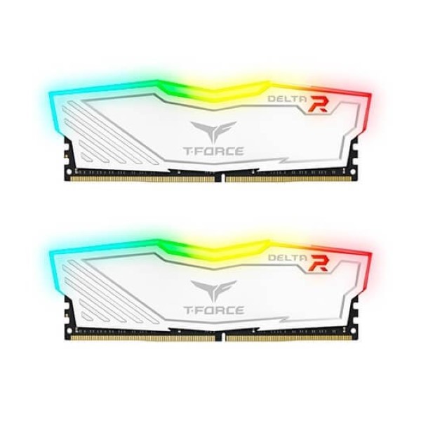 TEAMGROUP  DDR4 16GB 2X8GB 3200MHZ DELTA WHITE / T-FORCE RGB / CL 16 / 1.35V TF4D416G3200HC16FDC01