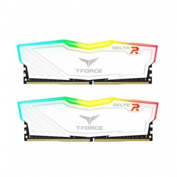 TEAMGROUP  DDR4 32GB 2X16GB 3600MHZ DELTA RGB / WHITE / CL 18 / 1.35V TF4D432G3600HC18JDC01