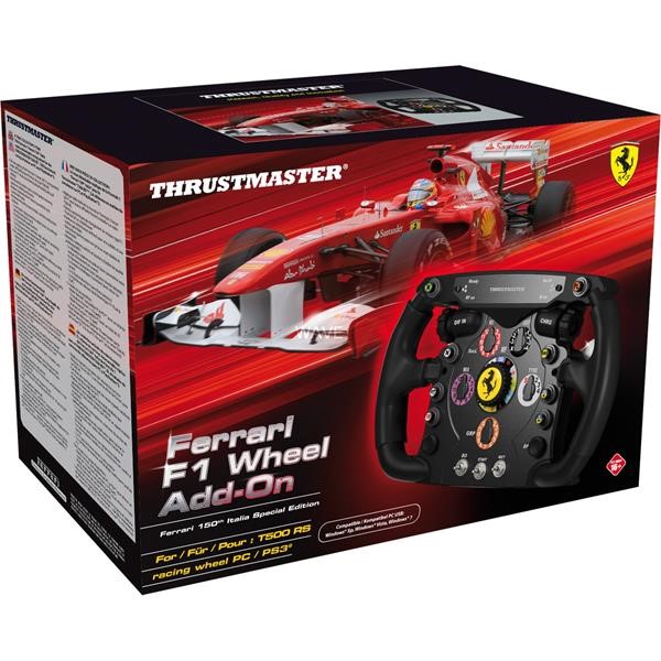 THRUSTMASTER FERRARI F1 WHEEL ADD-ON, REPLACEMENT STEERING WHEEL BLACK - SILVER