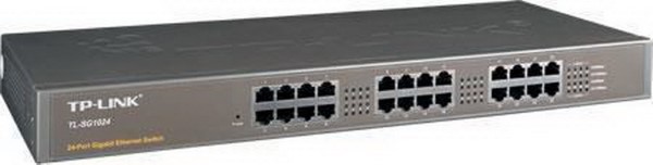 TP-LINK TL-SG1024 24-port Gigabit Switch, 24 10/100/1000M RJ45 ports, 1U 19-inch rack