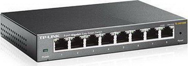 TP-LINK TL-SG108E 8-Port Gigabit Easy Smart Switch, 8 10/100/1000Mbps RJ45 ports