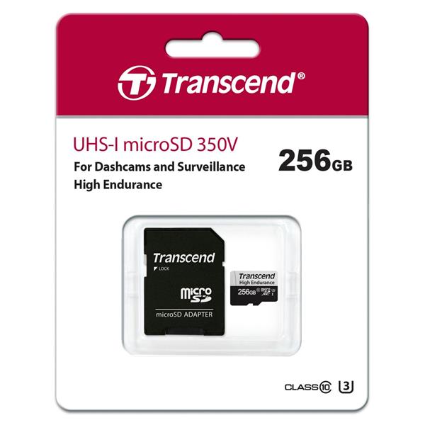 TRANSCEND MICROSDXC 350V   256GB CLASS 10 UHS-I U1