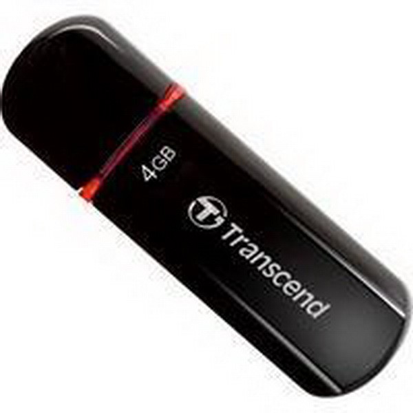 TRANSCEND JETFLASH 600 4GB USB STICK 4 GB READ: 20 MB / S, WRITE: 10MB / S USB 2.0 HIGH GLOSS BLACK, DUAL-CHANNEL
