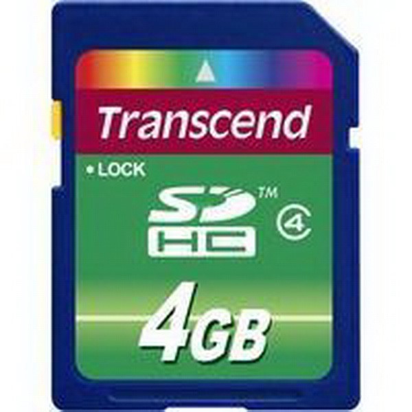 TRANSCEND MEMORY CARD SECURE DIGITAL SDHC CARD 4GB MEMORY CARD CLASS 4
