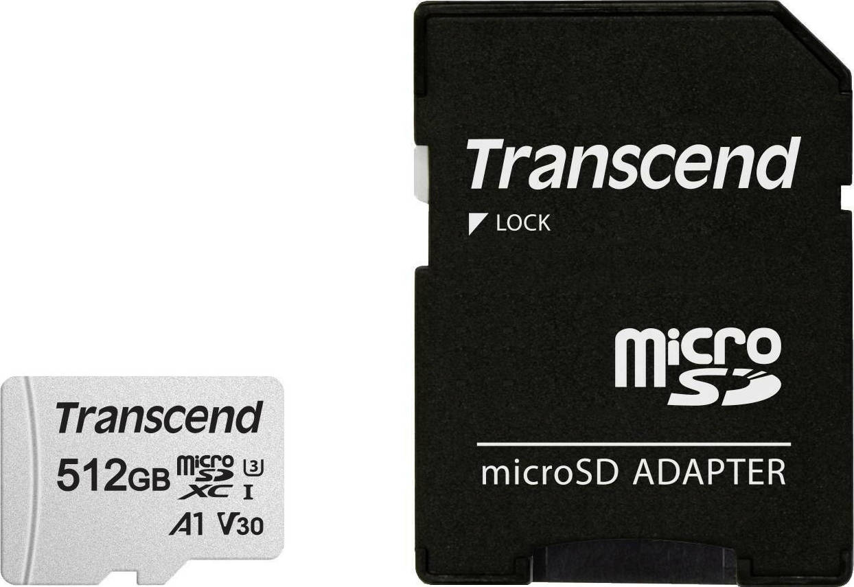 TRANSCEND MICROSD 512GB 300S 95/40 CL10UHS-IU3