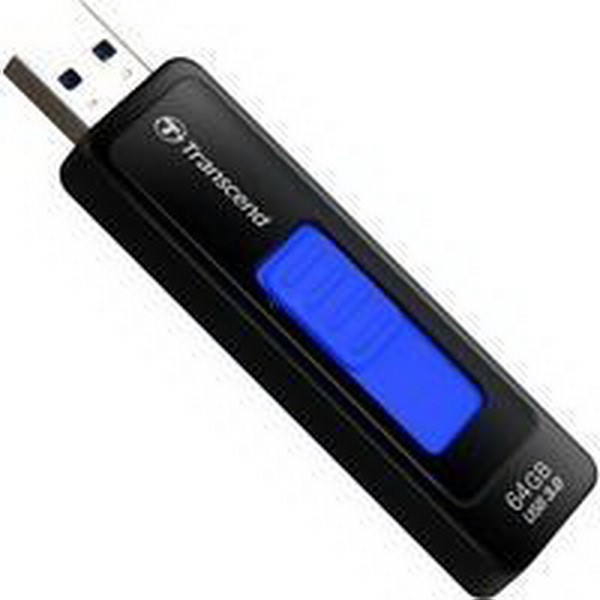 TRANSCEND JETFLASH 760 64GB, USB STICK READ 64GB: 80MB / S WRITE: 25MB / S BLACK / BLUE
