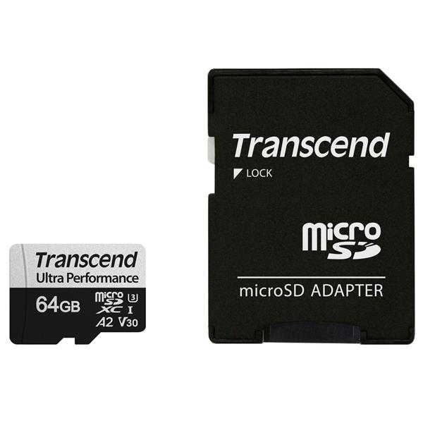 TRANSCEND MICROSDXC 340S    64GB CLASS 10 UHS-I U3 A2