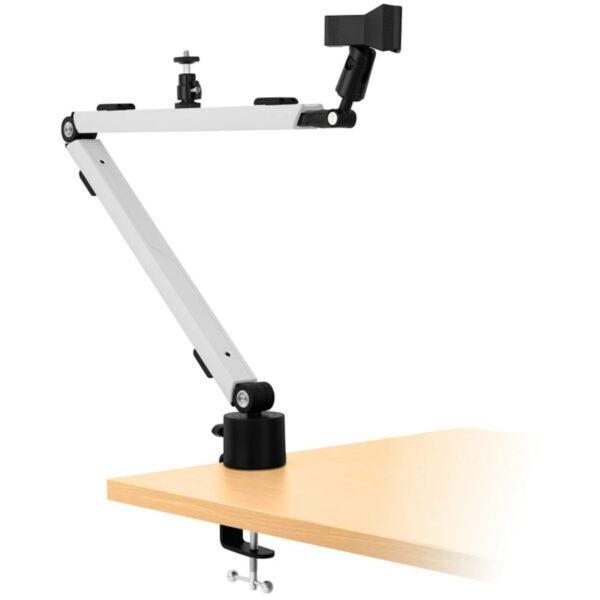 STREAMPLIFY MOUNT ARM, MICROPHONE ARM WITH TABLE CLAMP 2,5KG LOAD, WHITE