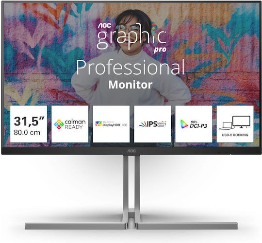 AOC U32U3CV IPS HDR Monitor 32" 4K 3840x2160
