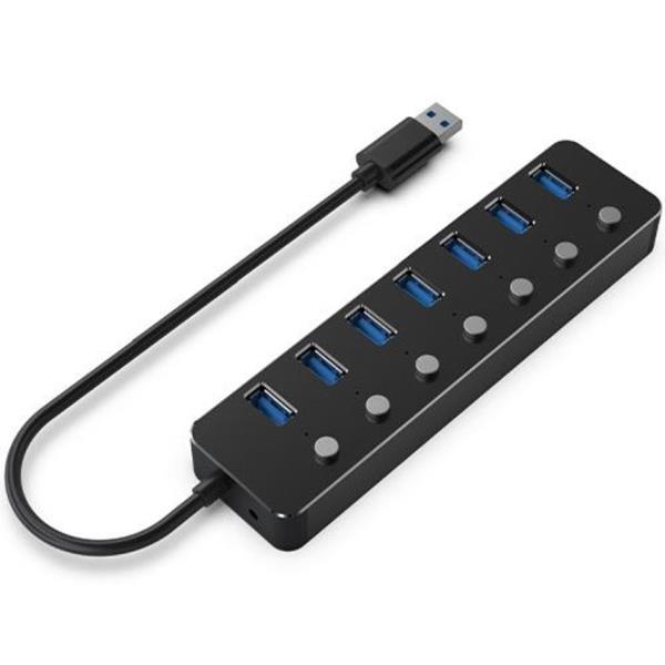 GEMBIRD 7-PORT USB3.1 GEN1 HUB WITH SWITCHES