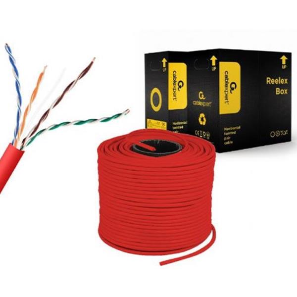CABLEXPERT CAT5e UTP LAN CABLE CCA, SOLID, 305M RED