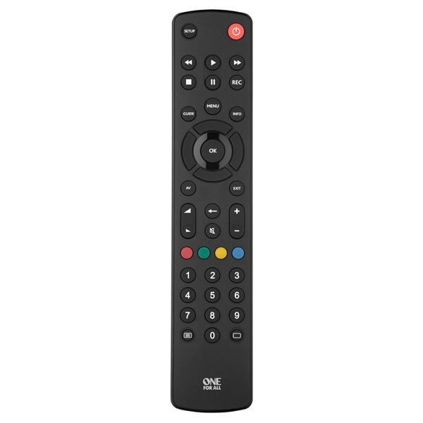 ONE FOR ALL CONTOUR TV UNIVERSAL REMOTE CONTROL URC 1210 BLACK