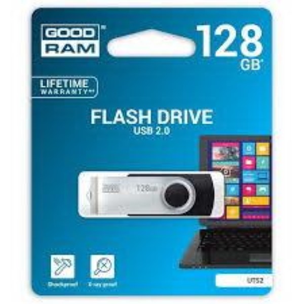 GOODRAM USB 2,0 FLASH DRIVE UTS2 128GB BLACK