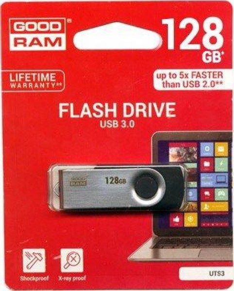 GOODRAM USB 3,0 FLASH DRIVE UTS3 128GB BLACK