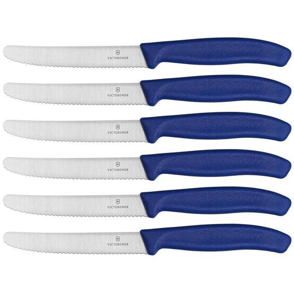 VICTORINOX SWISS CLASSIC TABLE KNIFE 6 PCS. BLUE