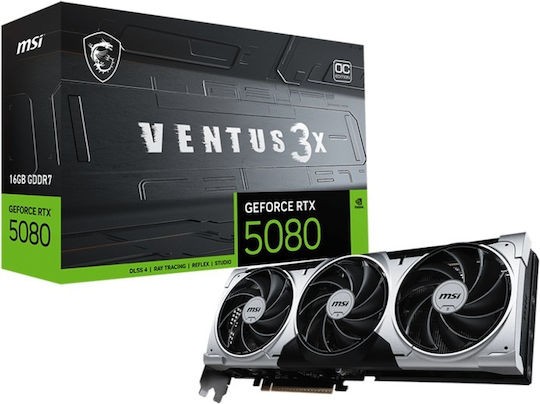MSI GeForce RTX 5080 16GB GDDR7 Ventus 3X OC Plus