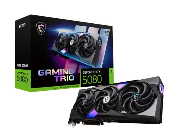 VGA MSI GeForce RTX 5080 16GB GAMING TRIO OC