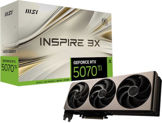 VGA MSI GeForce® RTX 5070 TI 16GB INSPIRE 3X OC