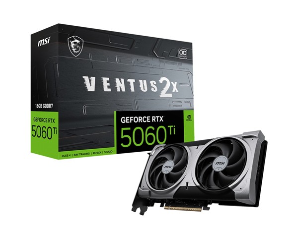 VGA MSI GeForce® RTX 5060 TI 16GB VENTUS 2X OC PLUS