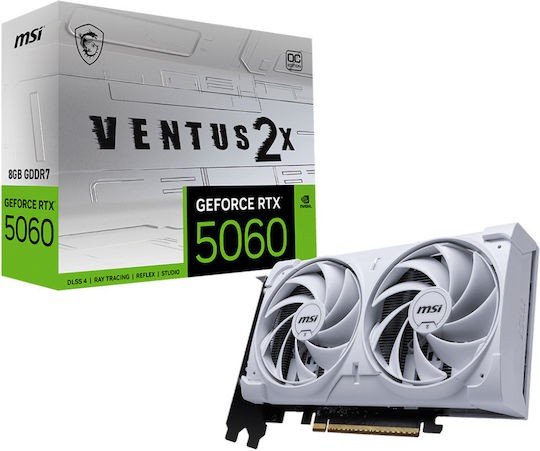 VGA MSI GeForce® RTX 5060 8GB Ventus 2X OC WHITE