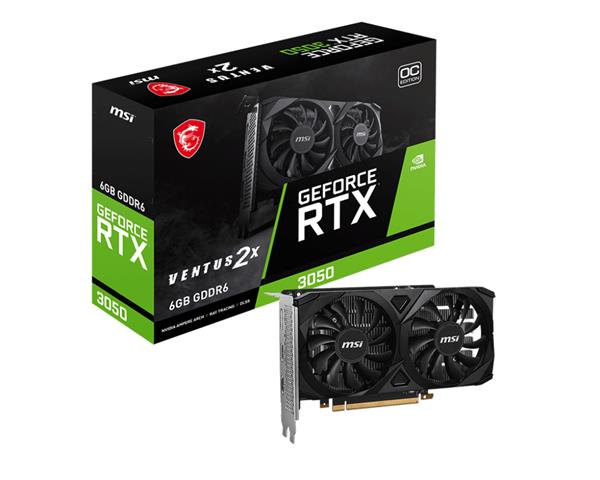 MSI GeForce RTX 3050 6GB GDDR6 Ventus 2X OC