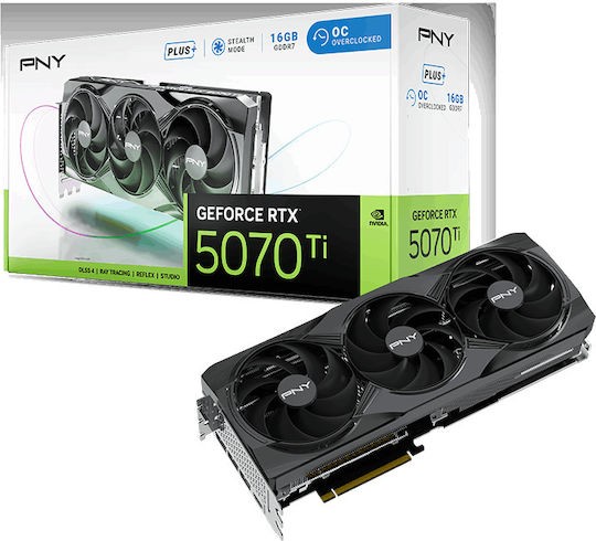 VGA PNY GeForce® RTX™ 5070TI 16GB Gaming Overclocked Triple Fan PLUS