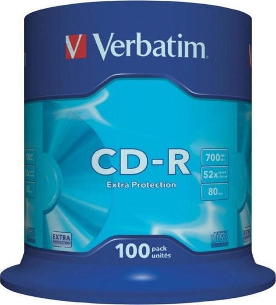 VERBATIM CDR 52X 700MB SP VERB DL 100ST