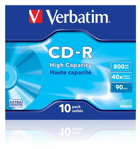 VERBATIM CDR 40X 800MB JC VERB 10ST