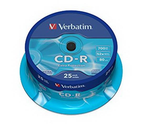VERBATIM CDR 52X 700MB CB VERB PROTECTION 25ST
