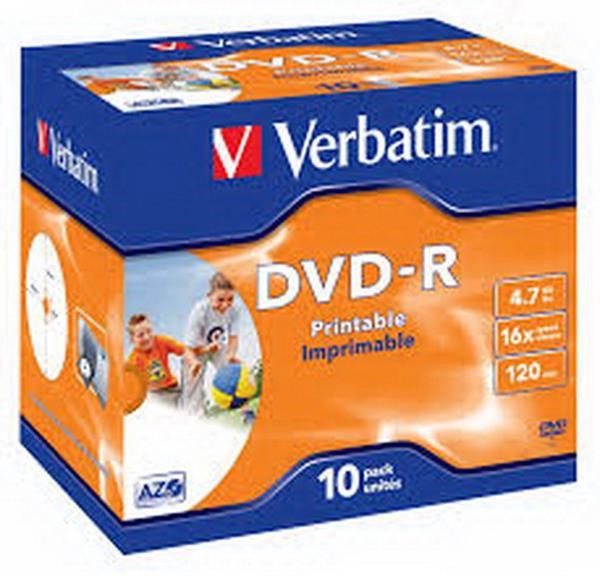 VERBATIM DVD-R 16X 4.7GB JC VERB PR. 10ST