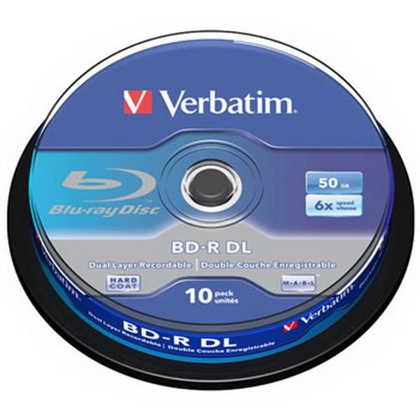 VERBATIM BD-DL 6X 50GB CB VERB 10ST
