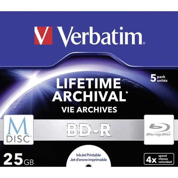 VERBATIM BD-R-M DISC 4X JC 25GB 5ST