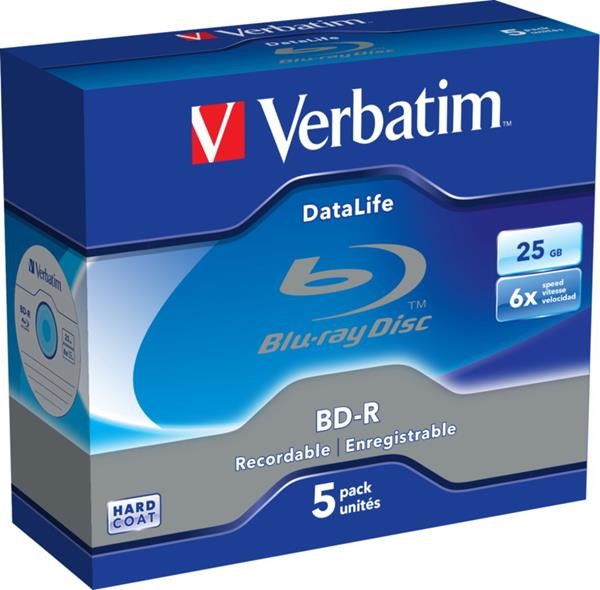VERBATIM BD-R 6X 25GB CB VERB DATALIFE 5ST