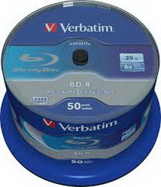 VERBATIM BD-R 6X 25GB CB VERB DATALIFE 50ST
