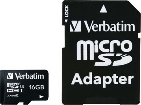 VERBATIM MICROSD 16GB -1AD CL10 SDHC