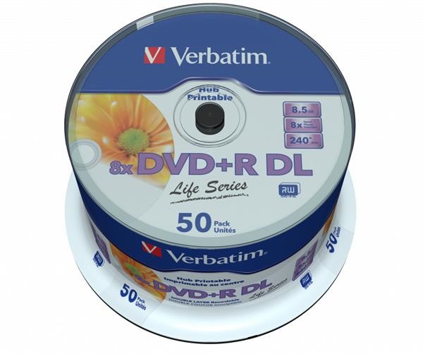 VERBATIM DVD-DL 8X 8.5GB CB VERB PR WIDE 50ST