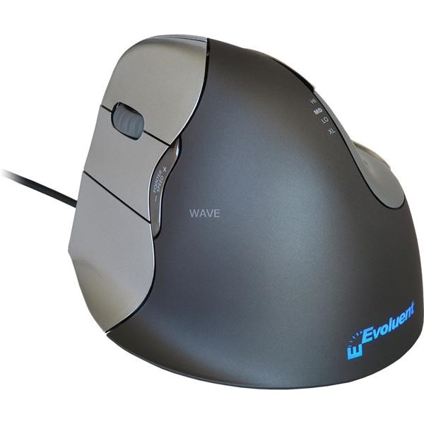 EVOLUENT VERTICALMOUSE 4 LH, MOUSE USB 6 KEY OPTICAL BLACK / GRAY