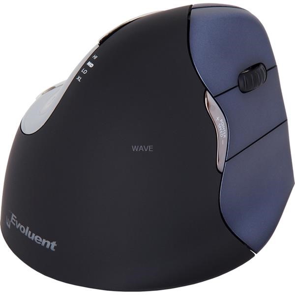 EVOLUENT VERTICALMOUSE 4 WIRELESS RH MOUSE USB RECEIVER 6 KEY OPTICAL BLACK / BLUE