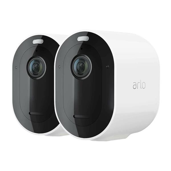 Arlo Pro 4 IP Κάμερα Παρακολούθησης Wi-Fi Full HD+ Αδιάβροχη Μπαταρίας με Αμφίδρομη Επικοινωνία 2τμχ VMC4250P-100EUS